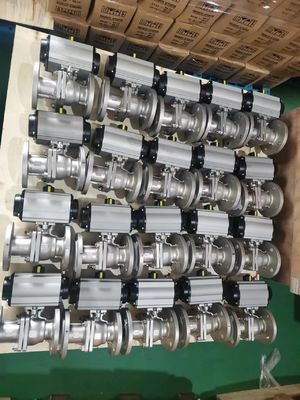 ISO 5211 Flange ve 10-500 Nm Torque Arasındaki Valf Otomasyonu için 3 Pozisyonlu Pnömatik Aktüatör