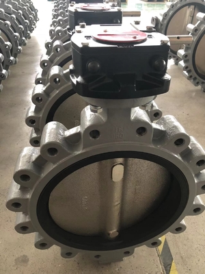 PFA kaplamalı ve PTFE kaplamalı tereyağılı van BFV Flanged Tip Wafer Kelebek Valflar Pneumatik On Off Valve