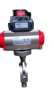 8 Inch Pneumatic High Pressure Butterfly Valve Metal Seal