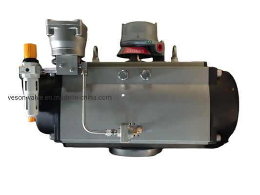 Aluminum Double Acting Pneumatic Actuator with ISO5211 & DIN3337 Compliance for Industrial Valve Applications