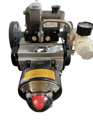 Flans uçlu yüksek sıcaklıklı endüstriyel kullanımlı Pnömatik Top Valfi Aktif Plastik Top Valfi