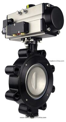 Çift Flanged ANSI 150lb kelebek valfi PTFE Koltuk Uzaktan Dönüştürme Sistemi ile Uzmanca Tasarlanmış