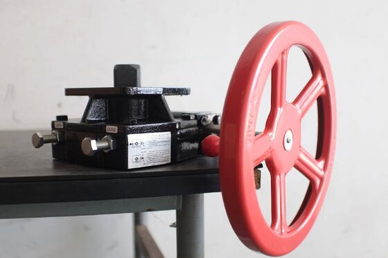 Pnömatik Aktüatörler için Çift Etkili Alüminyum Konstrüksiyonlu, El Çarkı ile Çalışan Manuel Geçersiz Kılma Dişli Kutusu