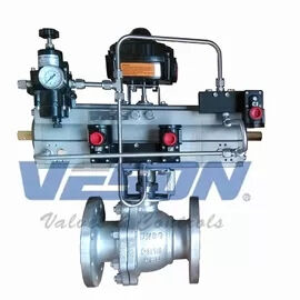 ANSI CLASS 150-900 316 Paslanmaz Çelik Tam Portlu Pnömatik Flanged Ball Valve ile ISO5211 Montaj