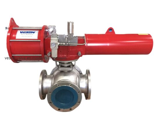 ISO5211 Üst Flanş 2-24 inç ve PN1.0-32.0MPa nominal basınçlı Pnömatik Kelebek Valfi