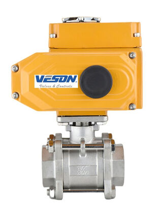 Elektrikli Aktif Top Valfi, 3-PC viselli uçlu, PN1.0-32.0MPa basınç derecesi ve ISO5211 Standart Uygunluğu