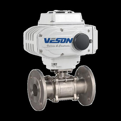 Elektrikli Aktif Küre Valfı, ISO5211 Standartı ve PN1.0-32.0MPa Basınç Derecesi ile 3-PC Klem Tipi