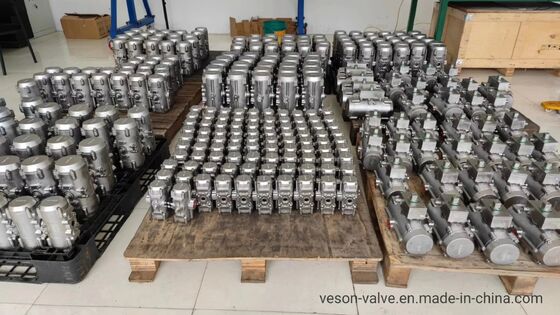 Stainless Steel Korrozyona Dirençli Pnömatik Aktuatör, Sert Anodizasyon Alüminyum Rack Pinion Tasarımı