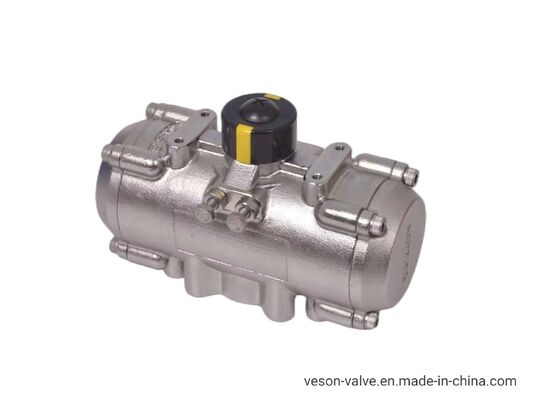 Stainless Steel Korrozyona Dirençli Pnömatik Aktuatör, Sert Anodizasyon Alüminyum Rack Pinion Tasarımı