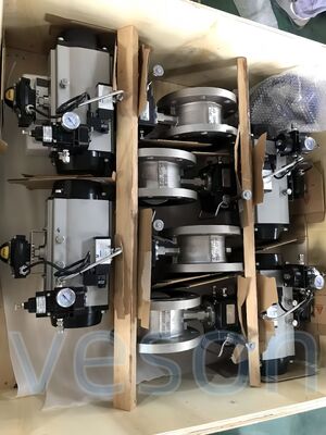 0.1-0.5 Saniye Tepki Süresi, 10-500 Nm Tork Aralığı ve NAMUR Standart Montajlı 3 Konumlu Pnömatik Aktüatör