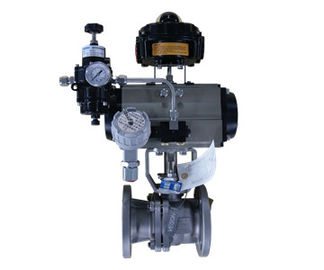 ISO 9001 Pnömatik Hava Kontrol Vanası ile Su Basıncı Pnömatik On Off Valve DN25-DN500
