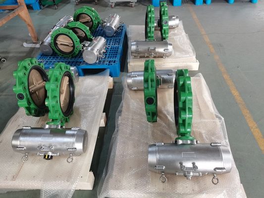 Tuzlu Deniz Suyu Rig Vana için Deniz Endüstrisi Pnömatik Kelebek Vana SS316