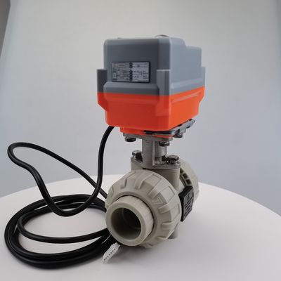 1.6MPa PPH UPVC Elektrik Aktüatörlü Küresel Vana Aşınma Direnci mini motor valfi